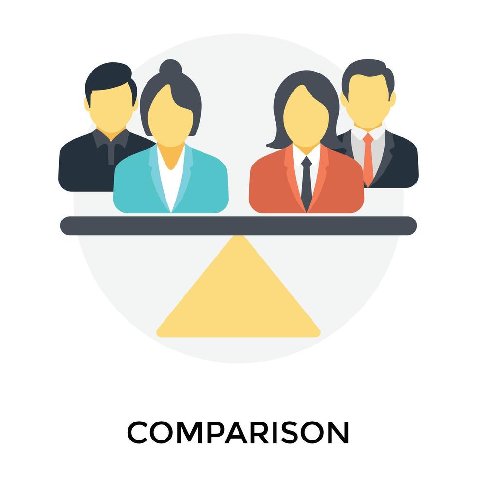 Trendy Comparison Conccepts vector