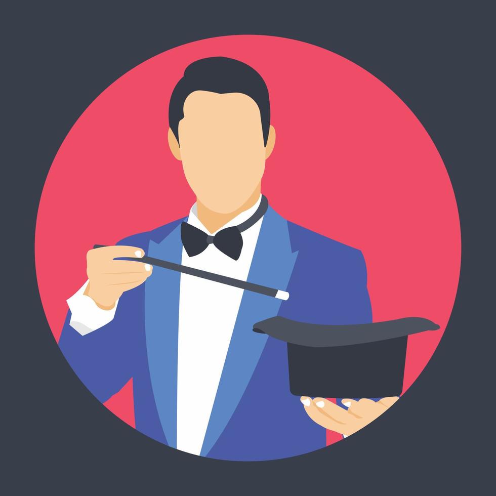 Trendy Expert Magician vector