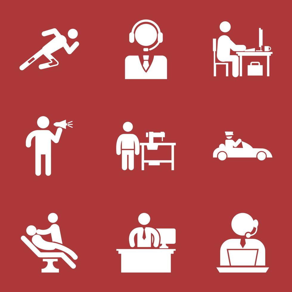 Set of Daily Activities Icon Designs vector