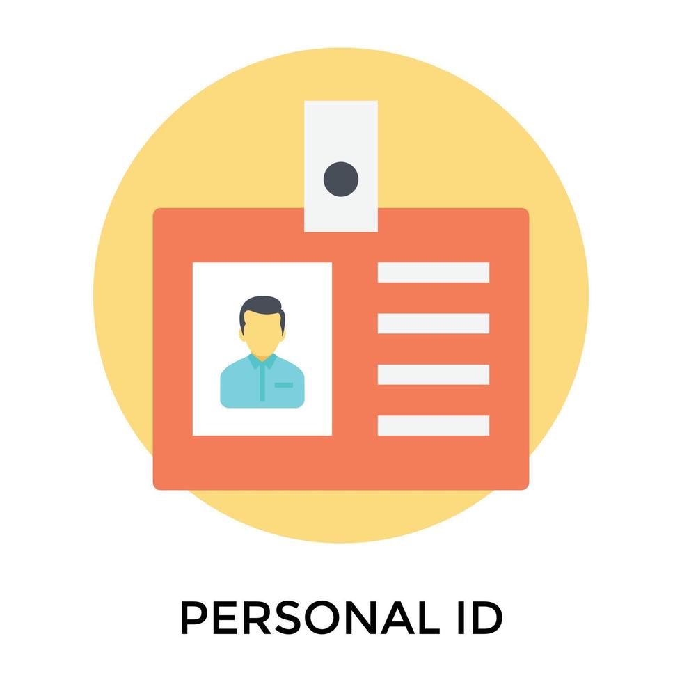 Trendy Personal ID vector