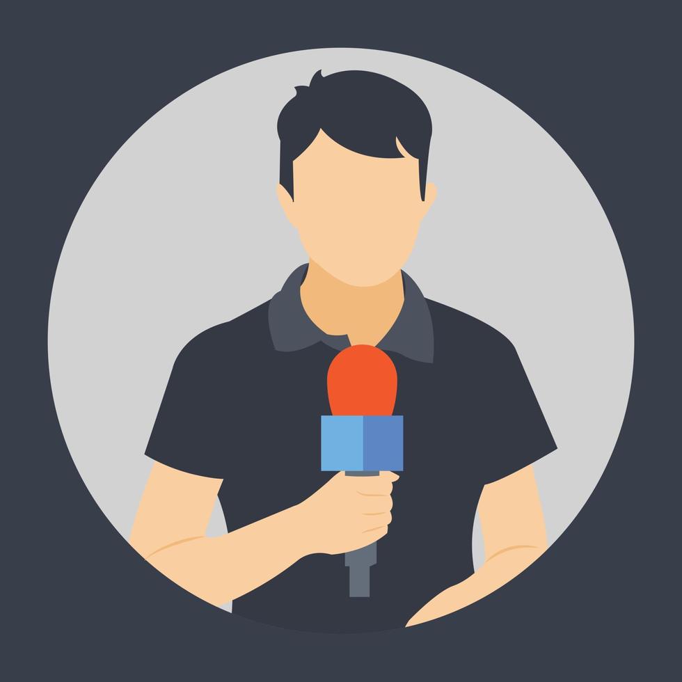 Trendy Reporter Concepts vector