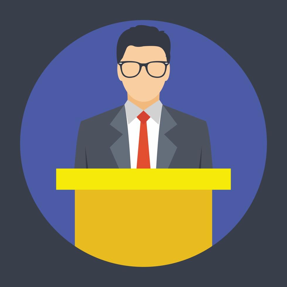 Trendy Public Speaker vector