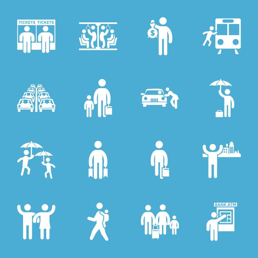 Pack of Citizens Icon Designs vector