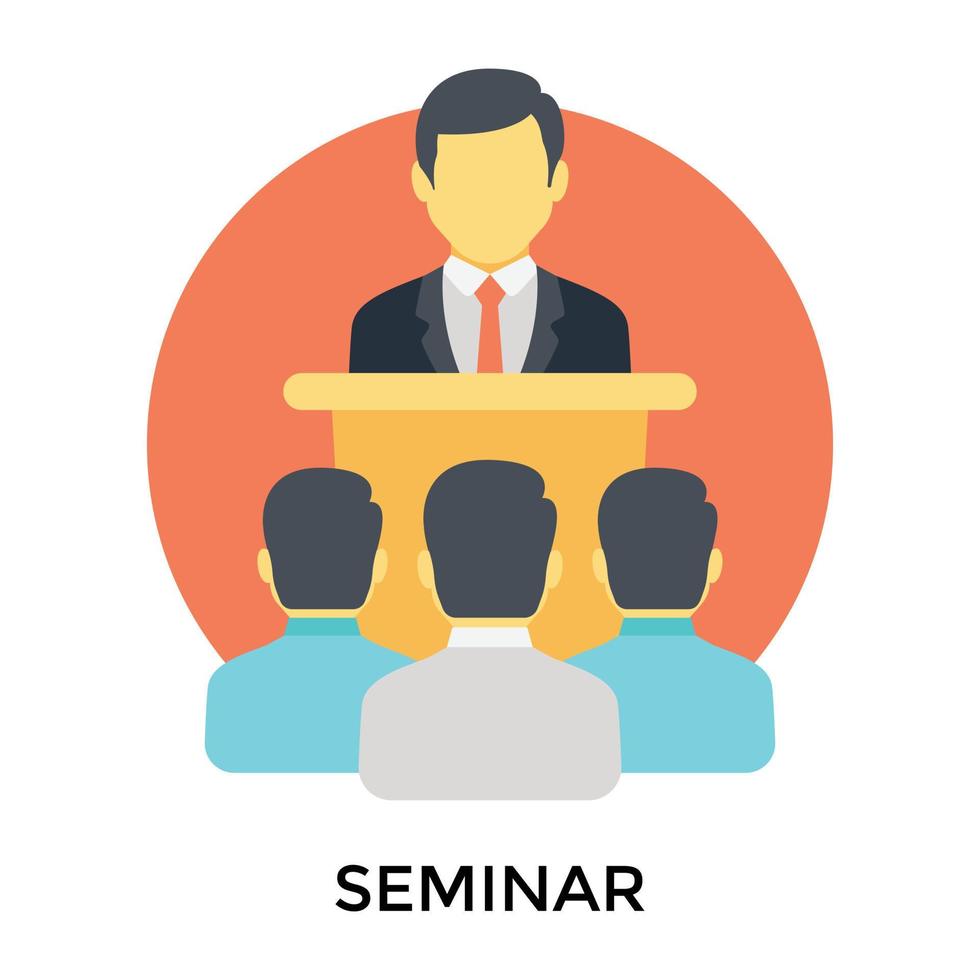 Trendy Seminar Concepts vector