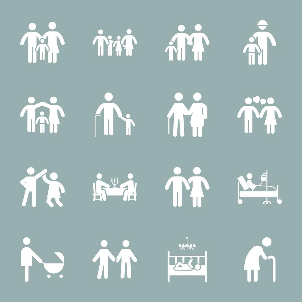 Set of Family Icon Designs vector