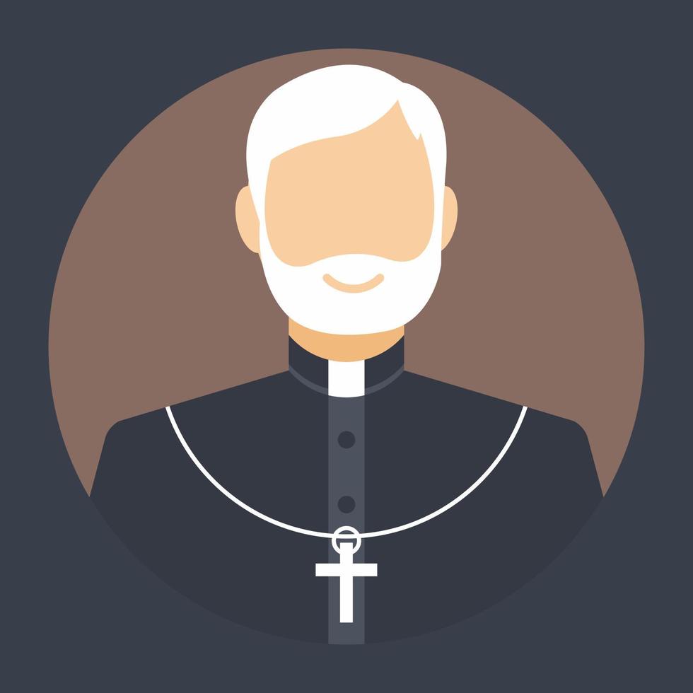 Trendy Priest Concepts vector