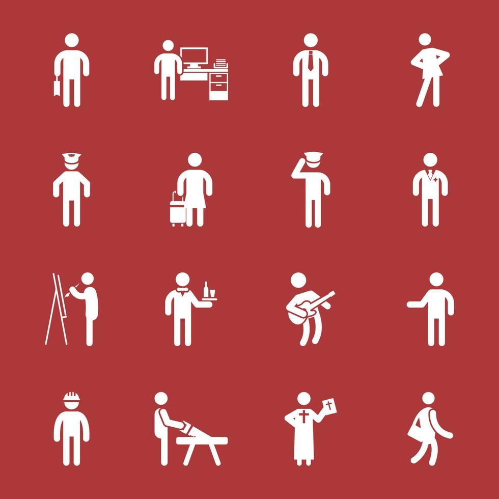Set of Hobbies Icon Designs vector