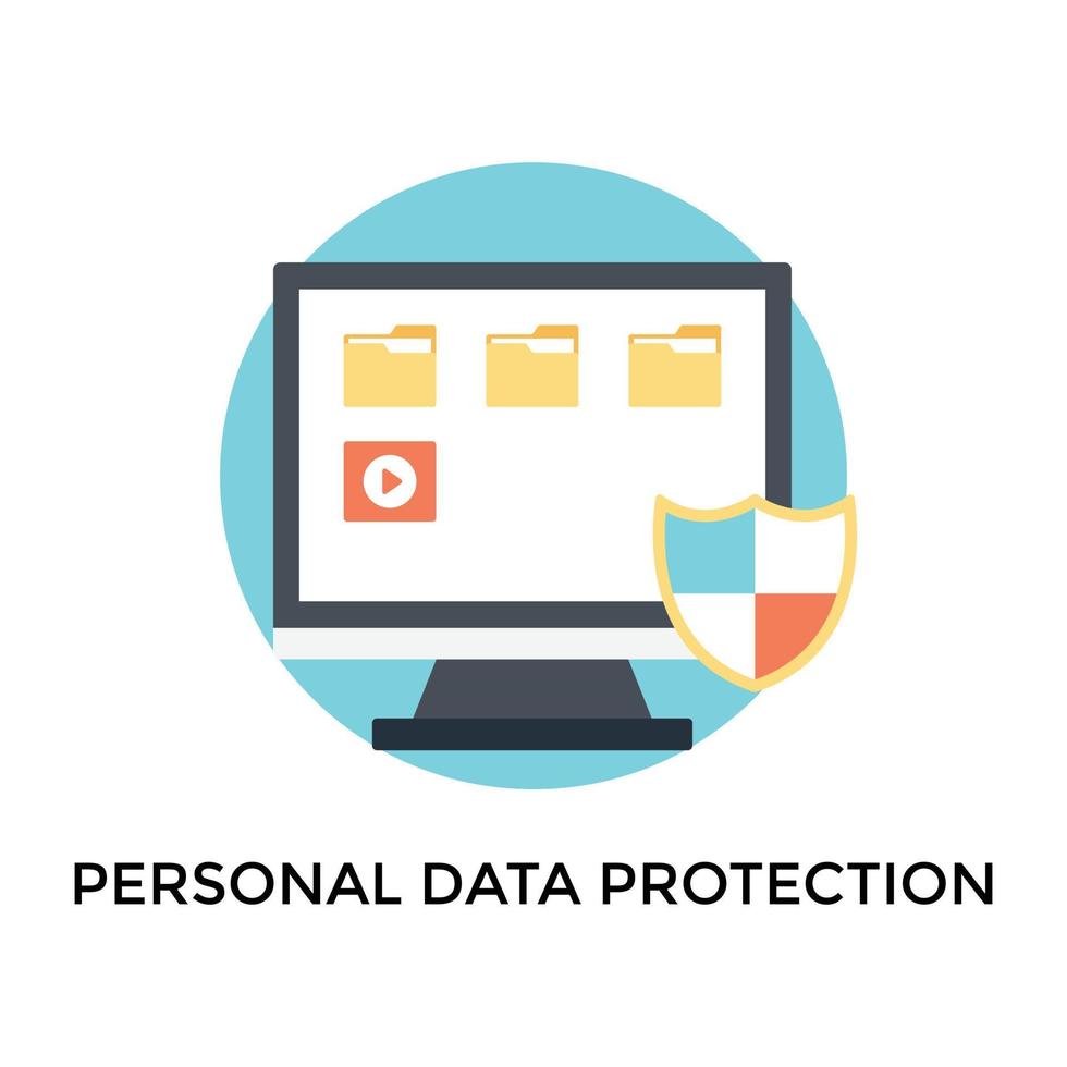 Trendy Data Protection vector