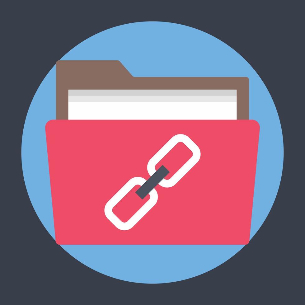 Trendy Attached Files vector