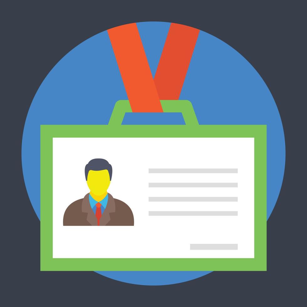 Trendy Employee Card vector