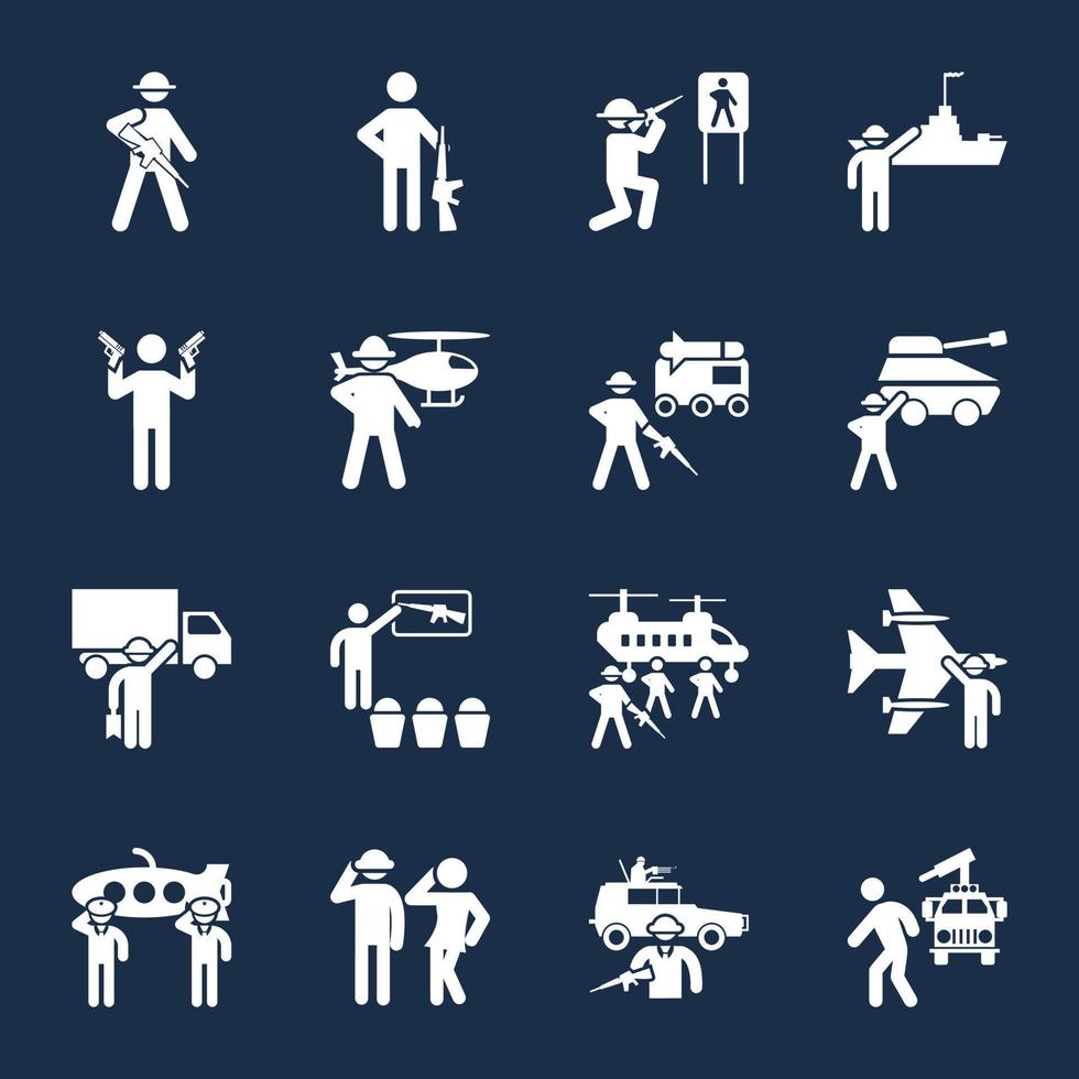 Set of Military Icon Designs vector