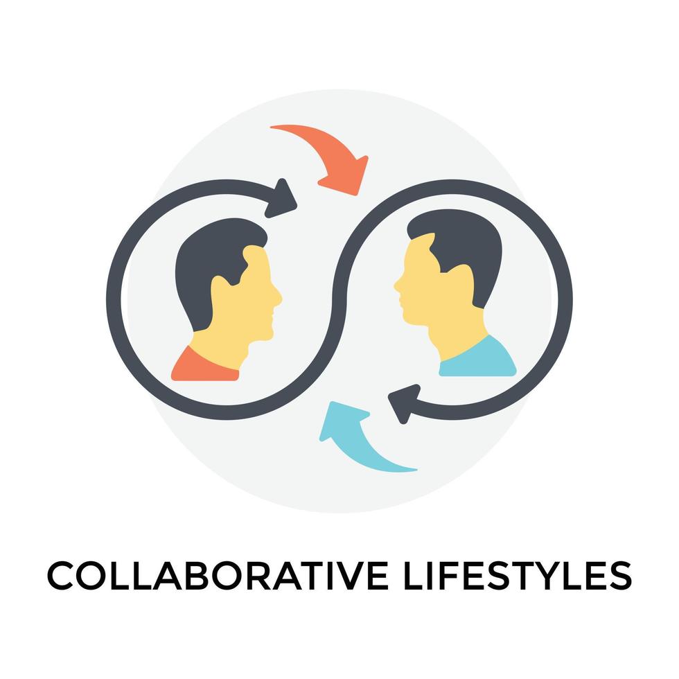 Trendy Collaborative Lifestyle vector