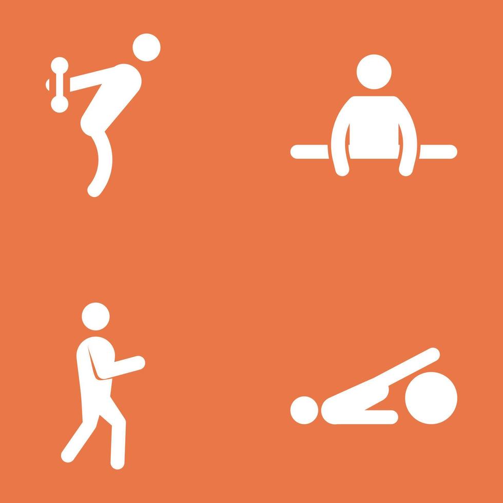 Pack of Gym Icon Designs vector