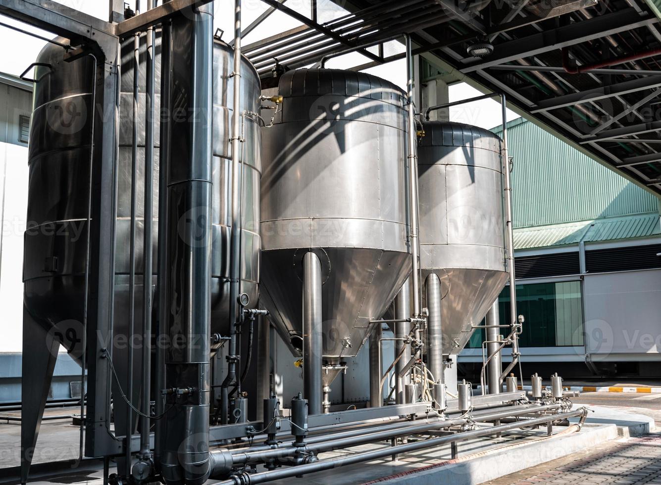 Beer fermentation tank or brewing plant photo