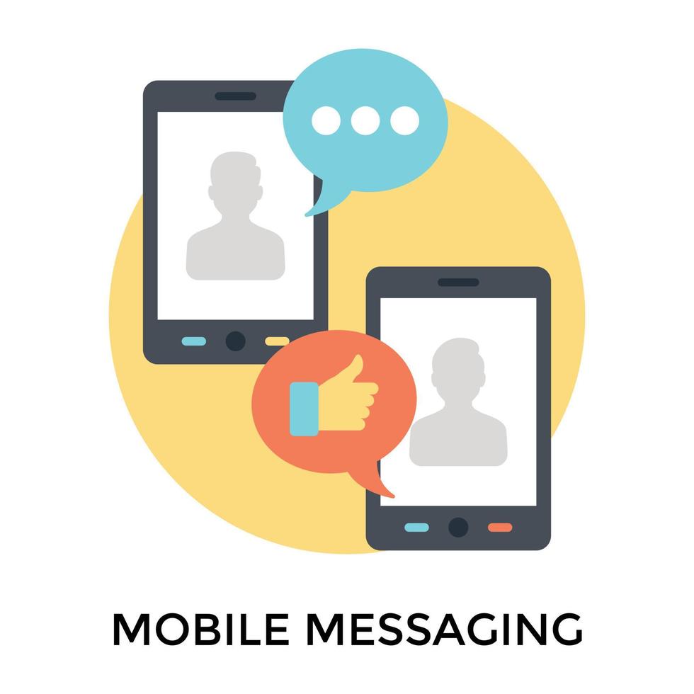 Trendy Mobile Messaging vector