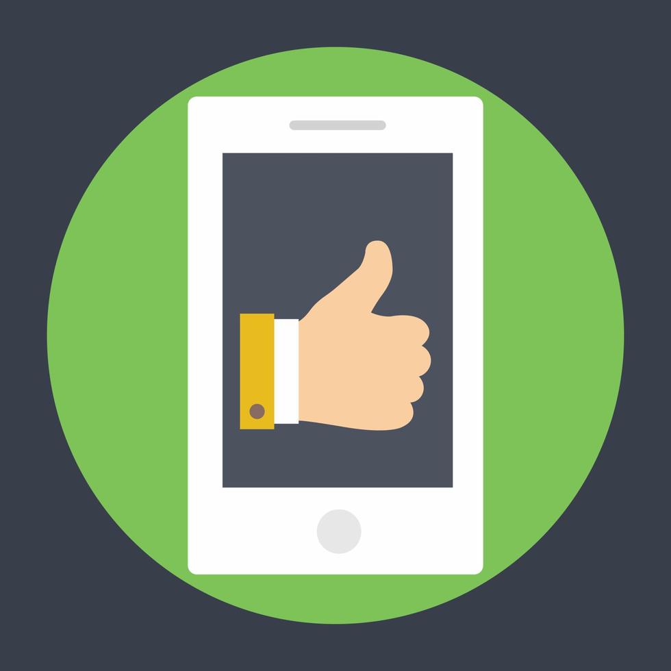 Trendy Thumbs up vector