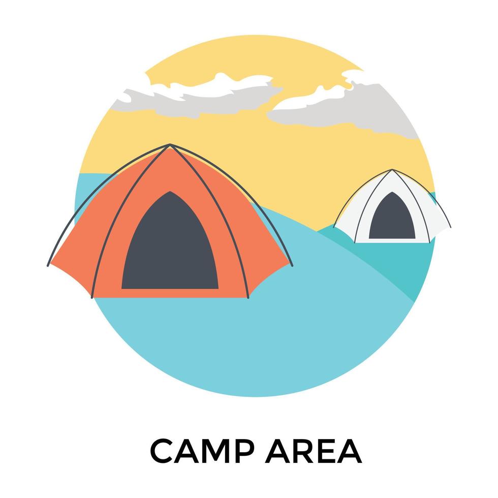 zona de campamento de moda vector