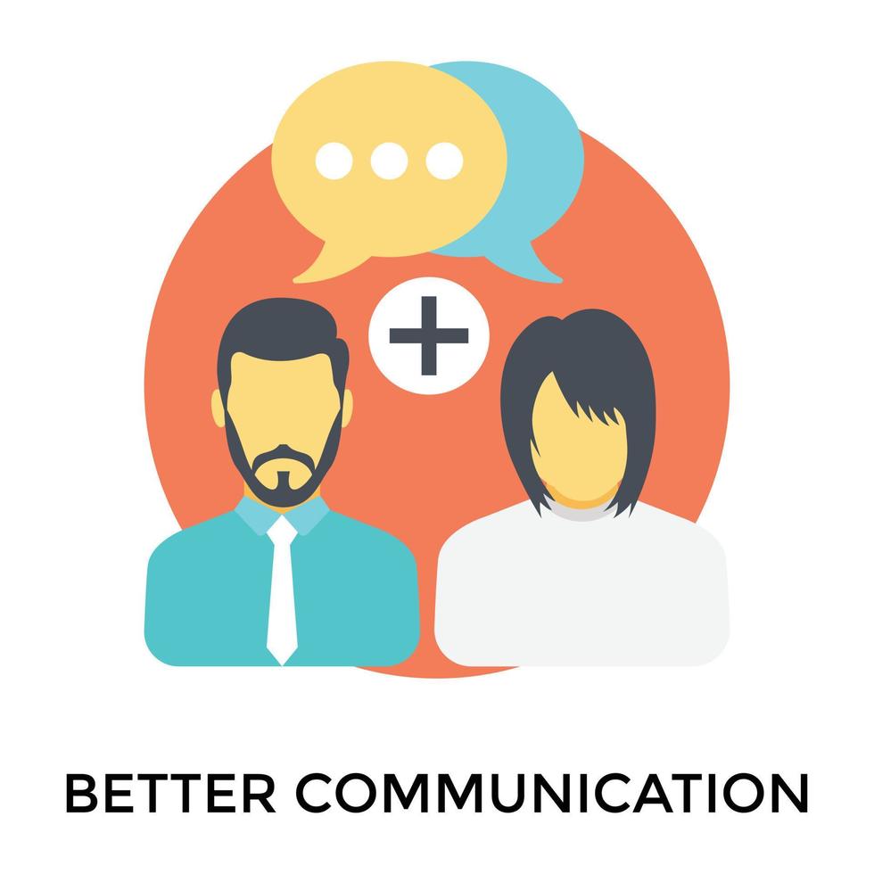 Trendy Better Communication vector