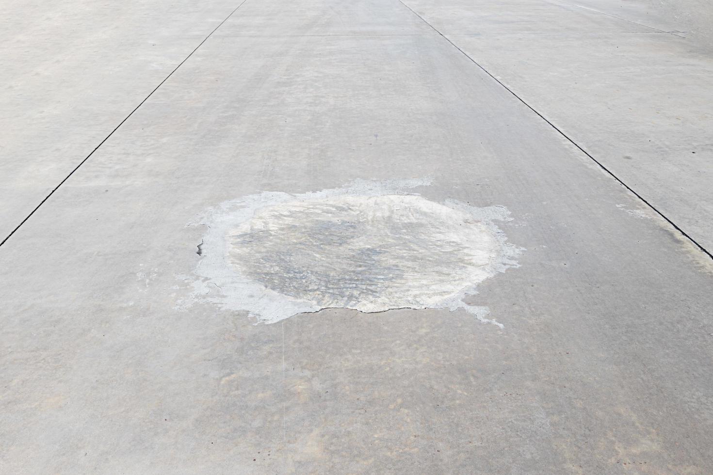 Repair damaged concrete road surfaces photo