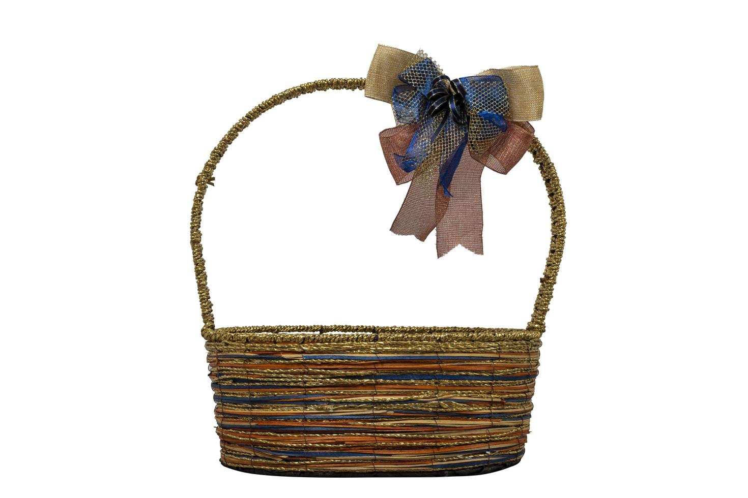Empty basket on white background with clipping path photo