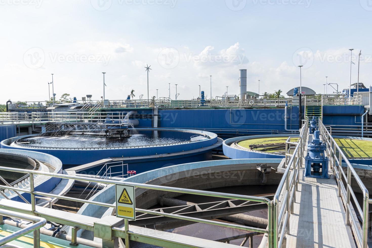 Waste water treatment ponds from industrial plants photo