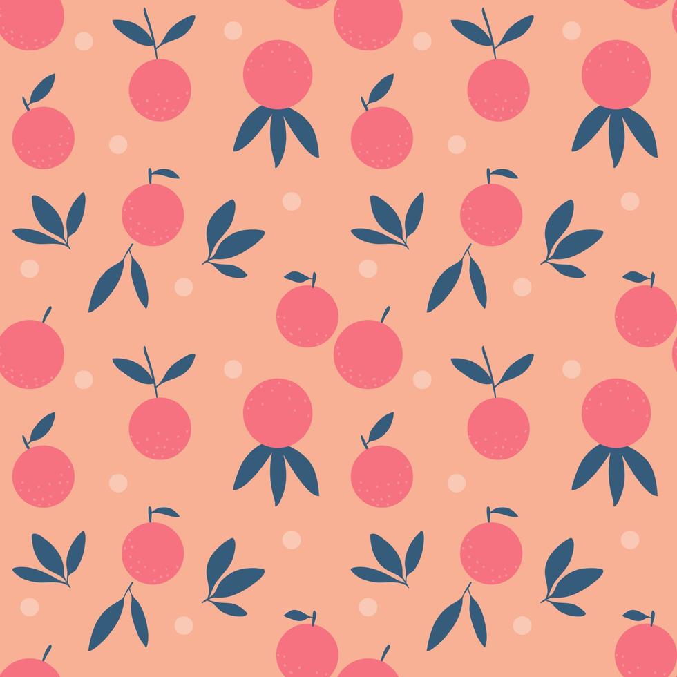 Seamless pattern with peaches. Cute background for decoration. Wrapping paper pattern. vector