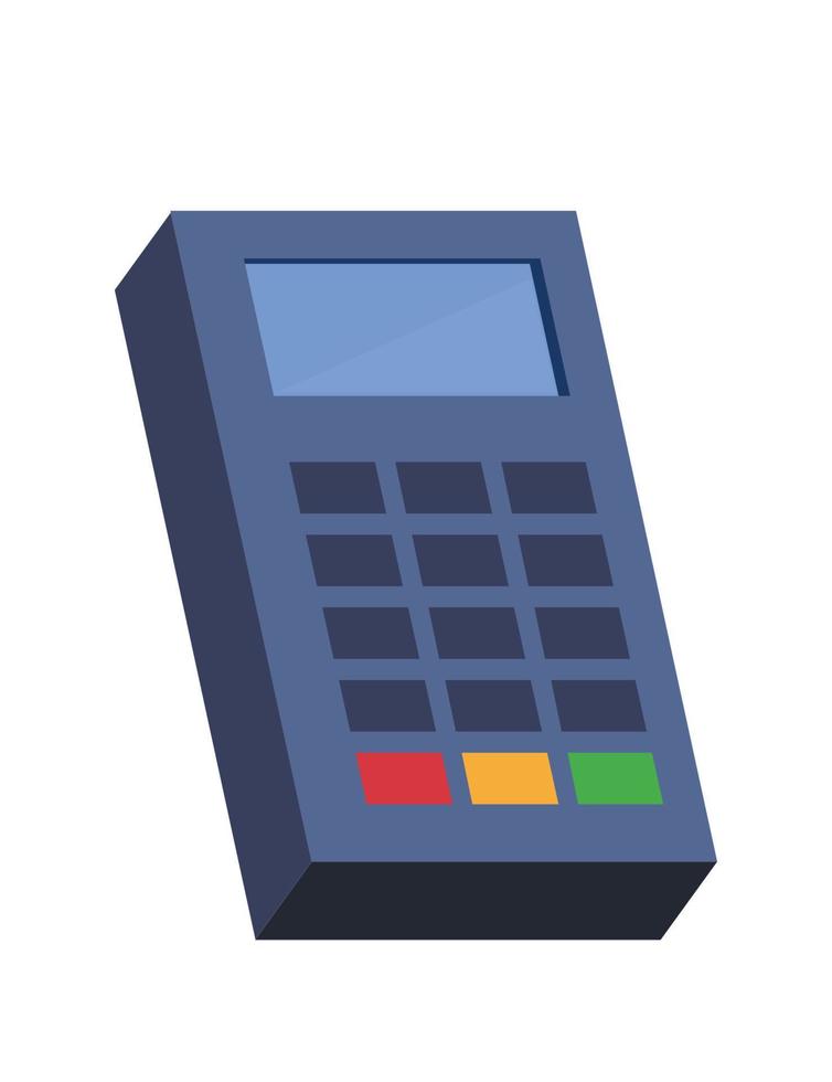 Card payment swipe machine. Wireless POS terminal for credit card. Point of sale. Simple icon, vector illustartion.