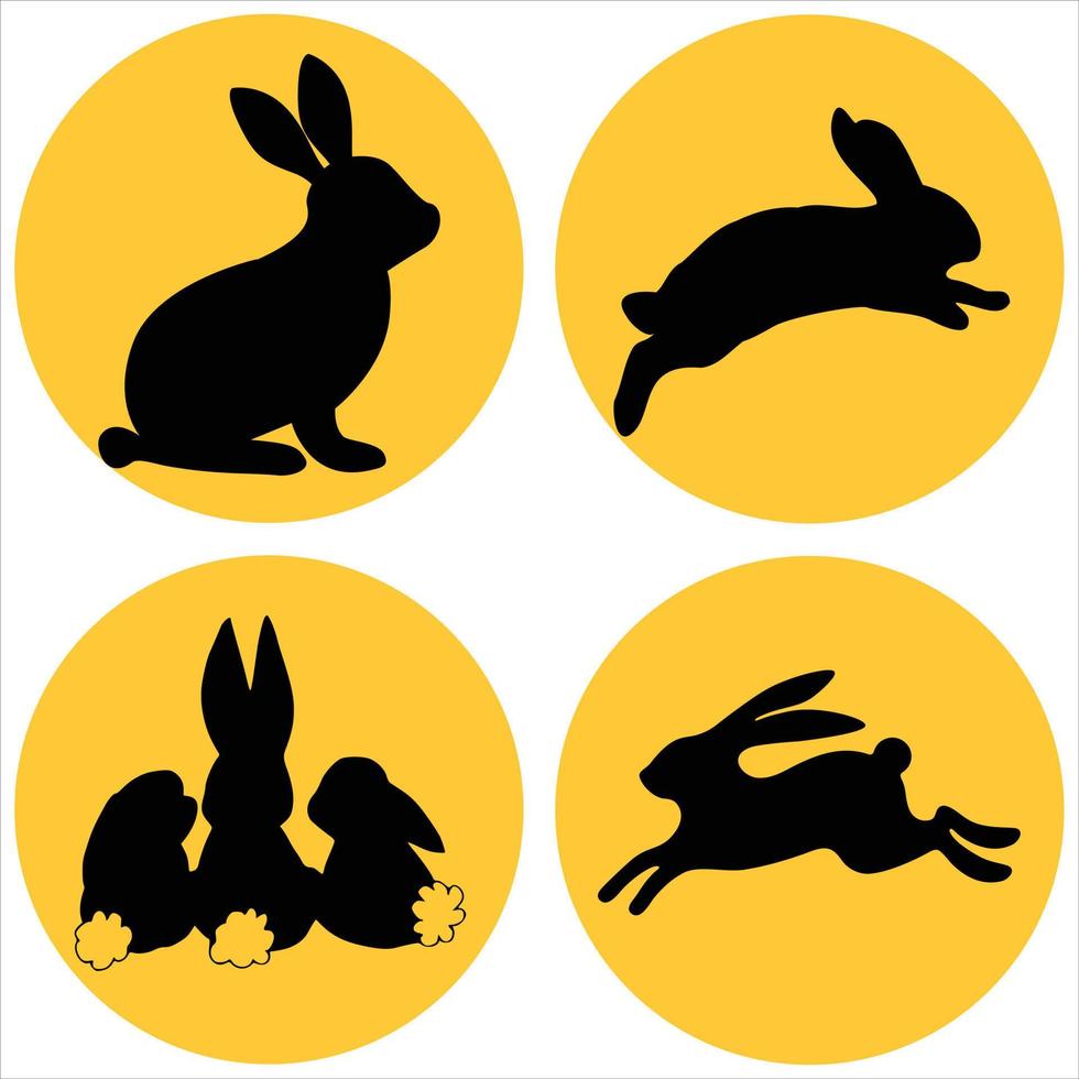 Collection of rabbits vector