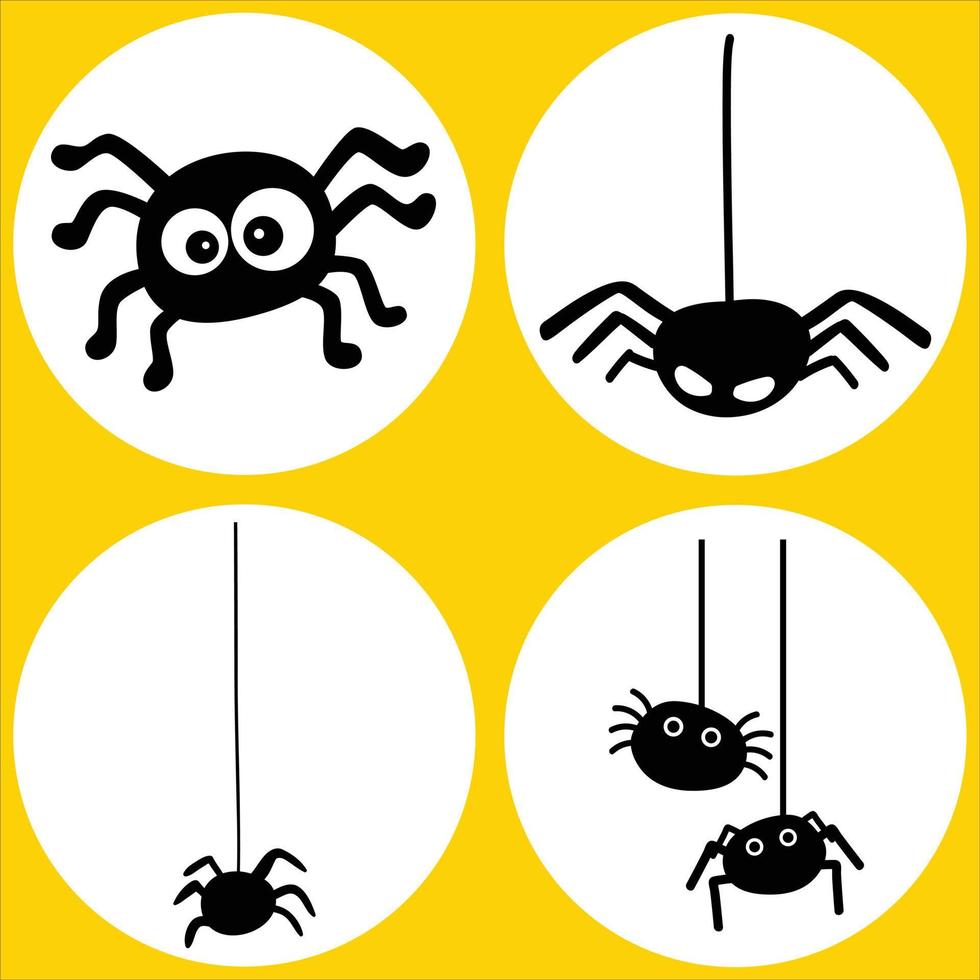 Collection of spiders vector