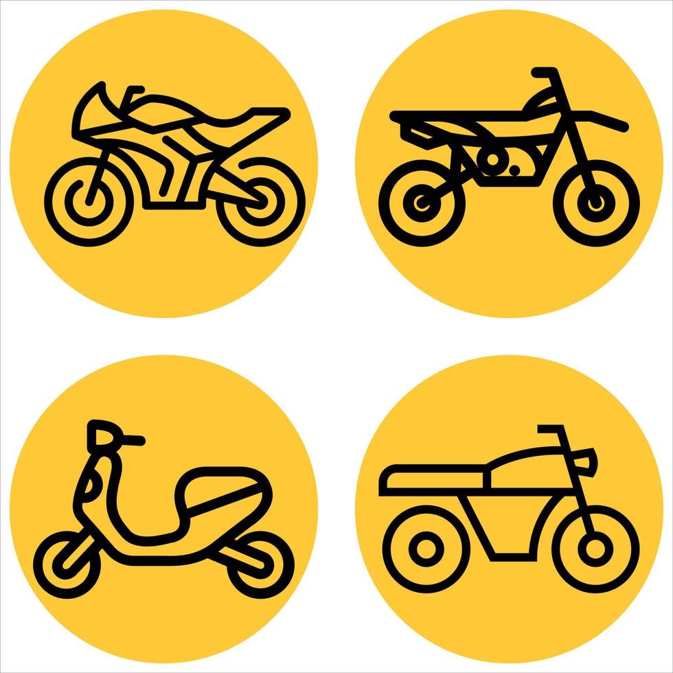 colección de motos vector