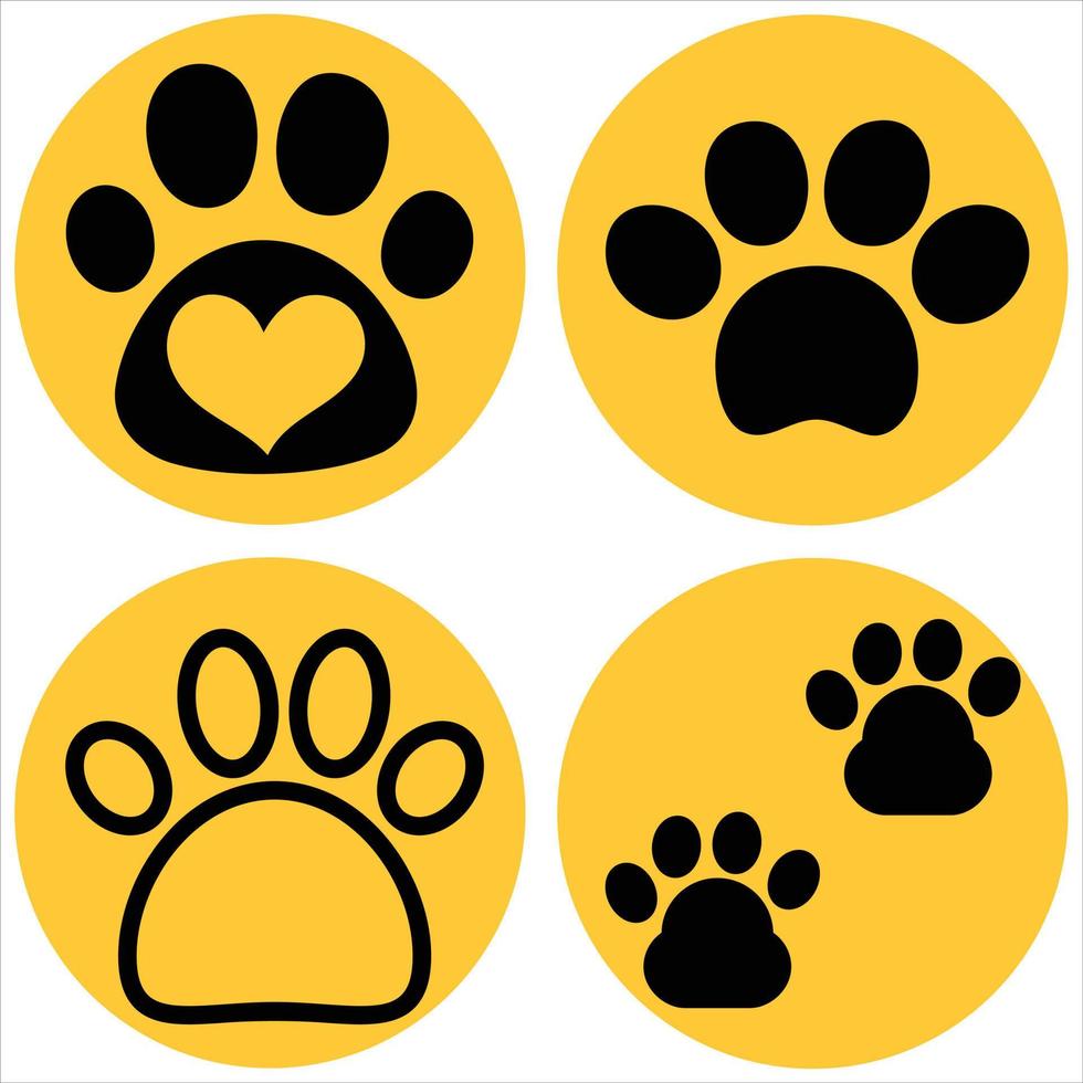 Dog Footprints Collection 15400246 Vector Art At Vecteezy
