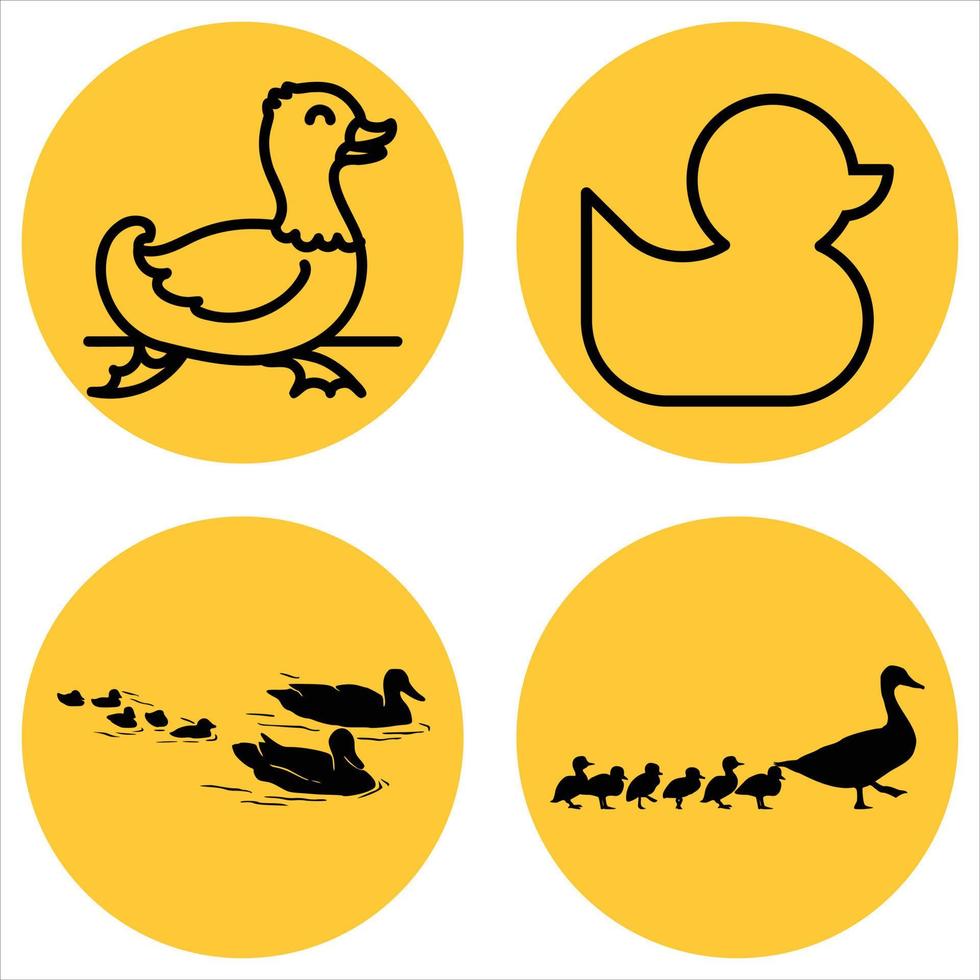 Collection of ducks vector