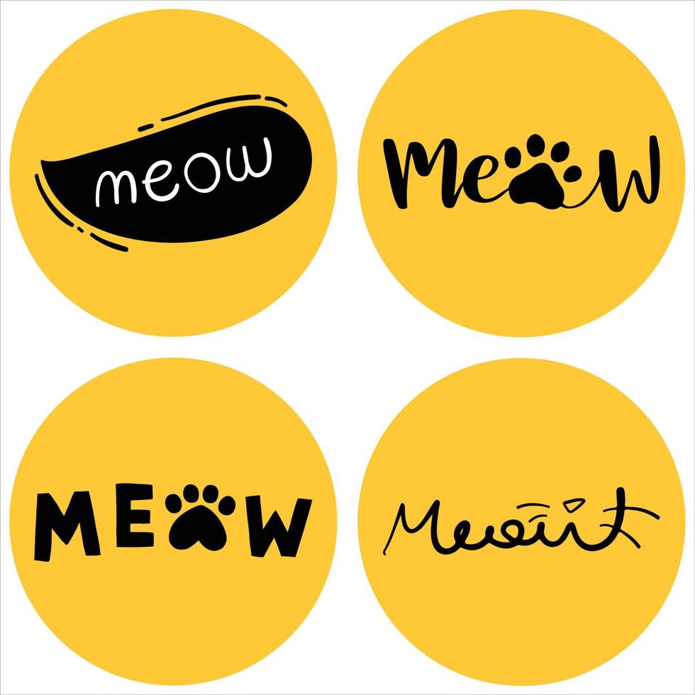 Meow cat collections vector