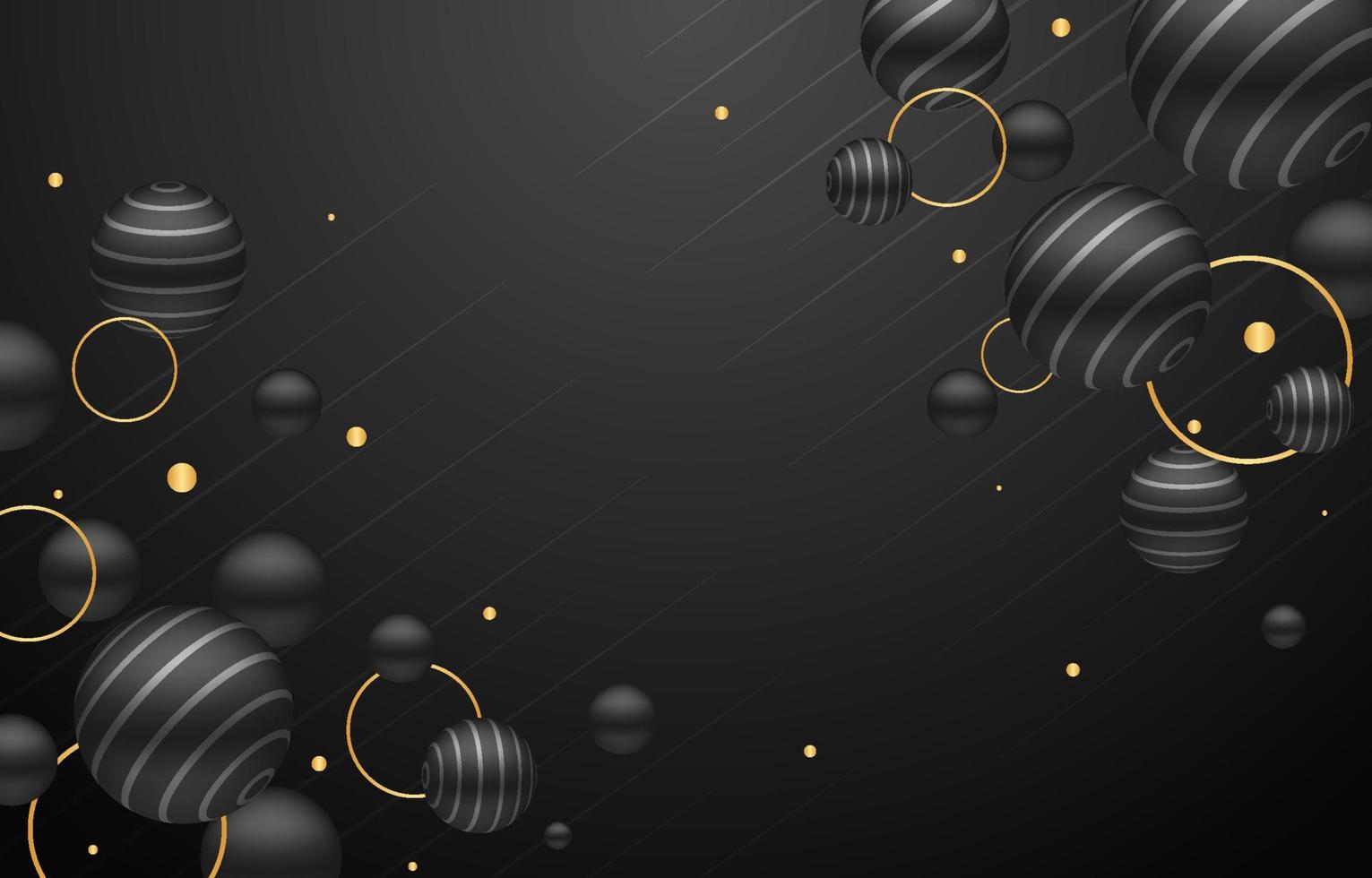 Realistic 3d Spheres Abstract Background vector