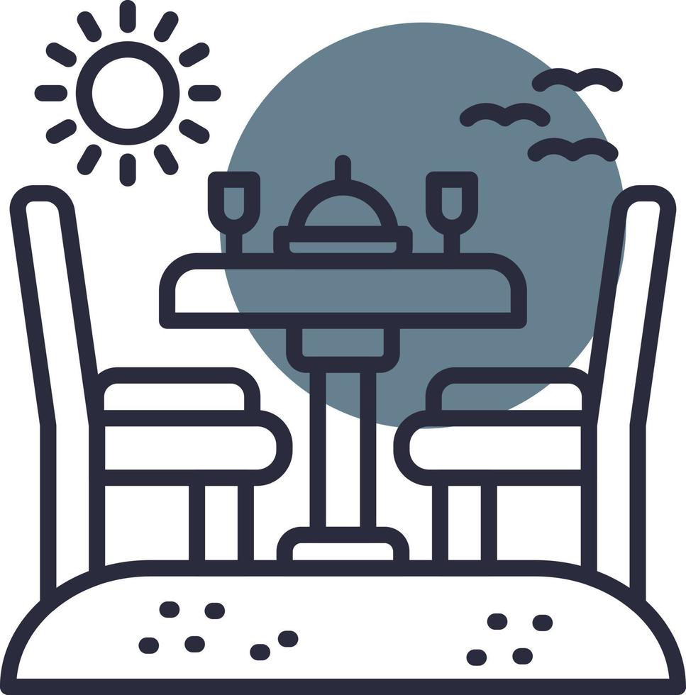 Dining Table Creative Icon Design vector