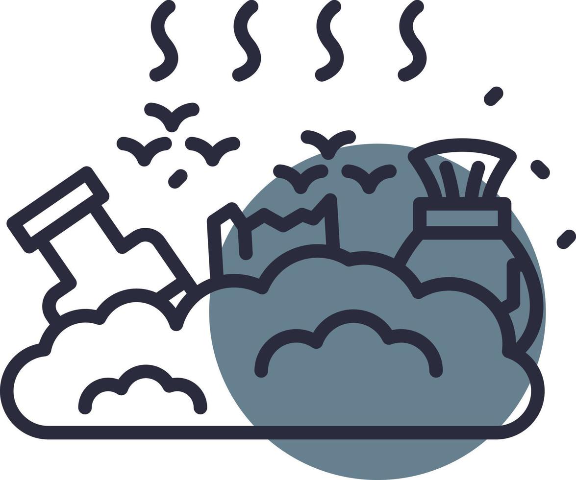 Landfill Creative Icon Design vector