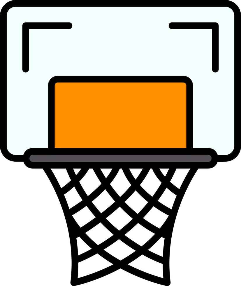 Basketball Hoop Creative Icon Design vector