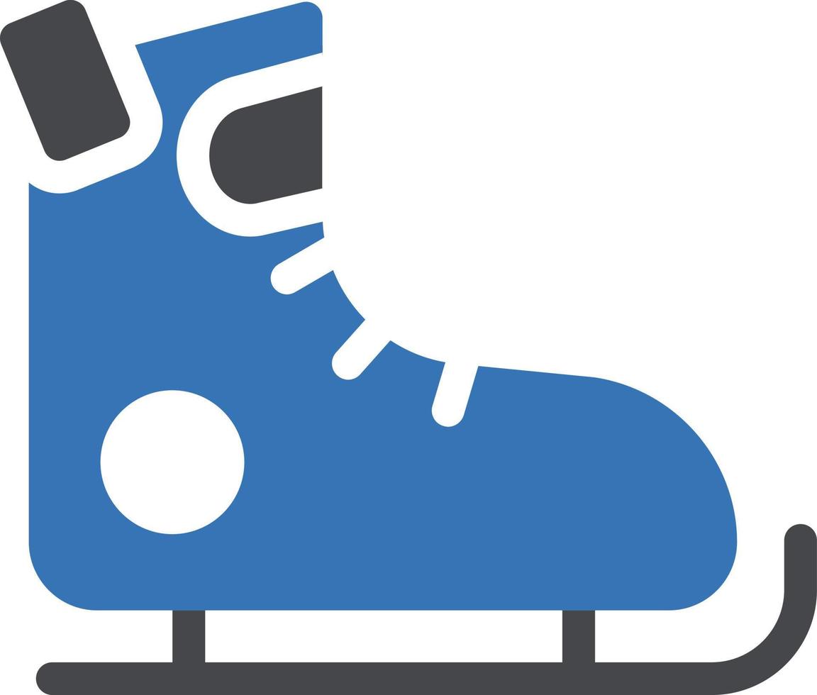 Ilustración de vector de zapato de patinaje sobre un fondo. Símbolos de calidad premium. Iconos vectoriales para concepto y diseño gráfico.