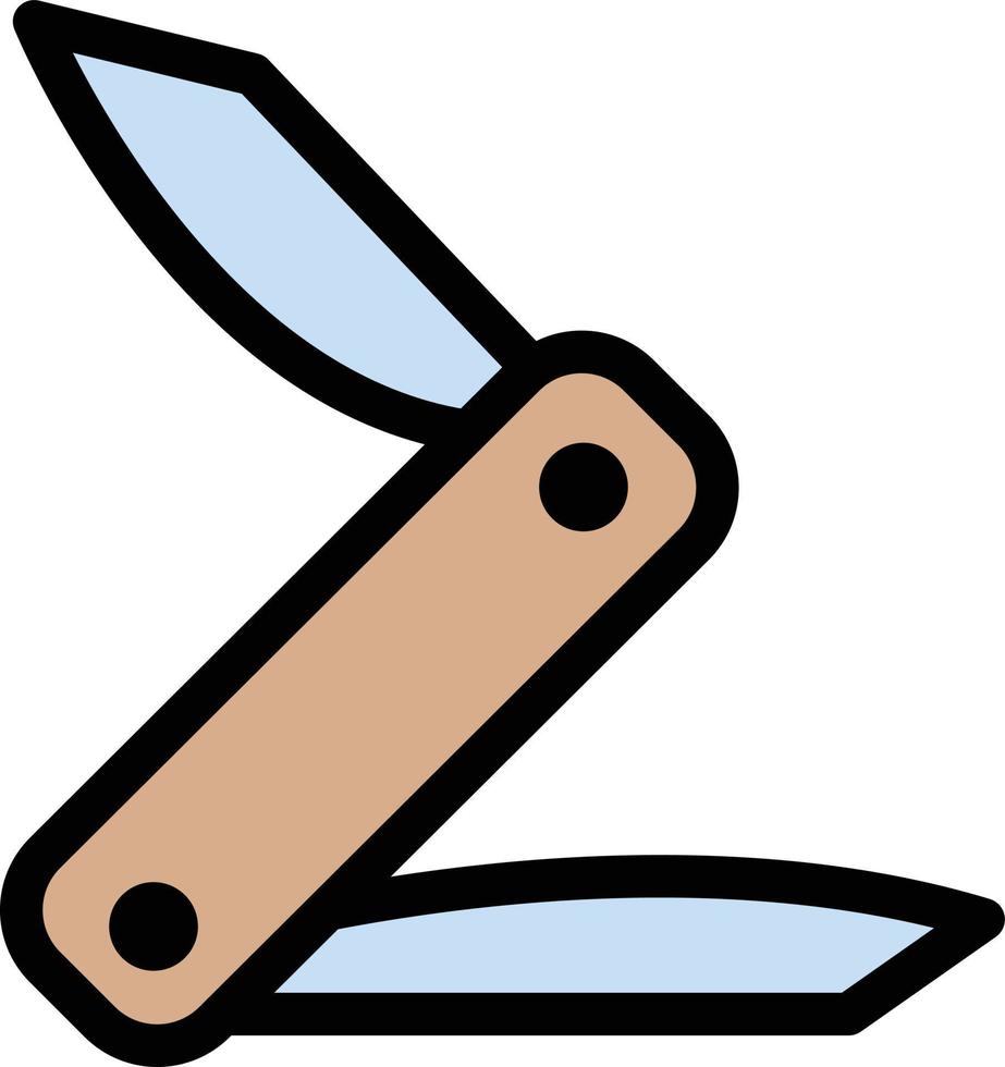 ilustración de vector de cuchillo suizo en un fondo. símbolos de calidad premium. iconos vectoriales para concepto y diseño gráfico.