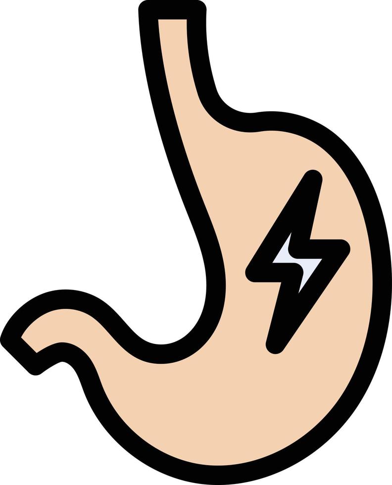 ilustración de vector de dolor de estómago en un fondo. símbolos de calidad premium. iconos vectoriales para concepto y diseño gráfico.