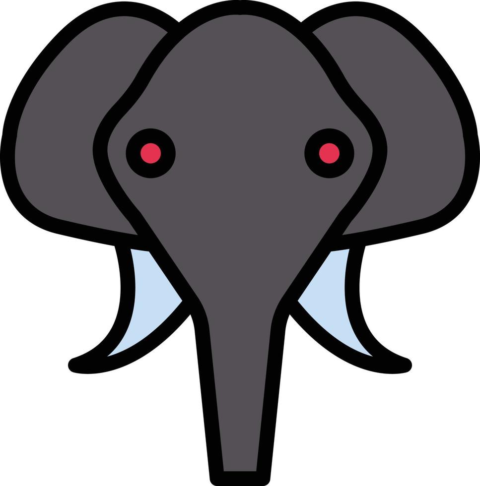 ilustración de vector de elefante en un fondo. símbolos de calidad premium. iconos vectoriales para concepto y diseño gráfico.