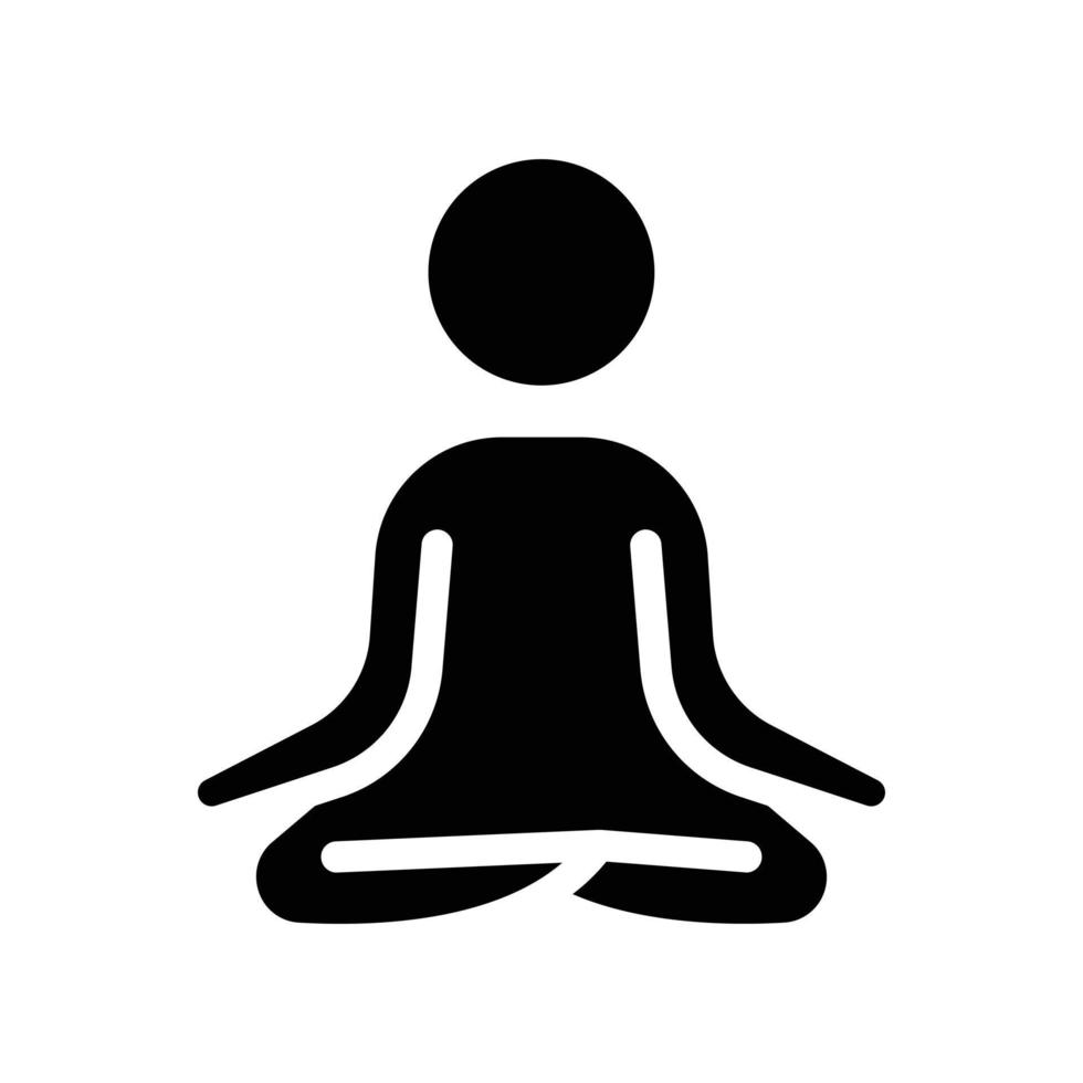 ilustración vectorial de yoga en un fondo. símbolos de calidad premium. iconos vectoriales para concepto y diseño gráfico. vector