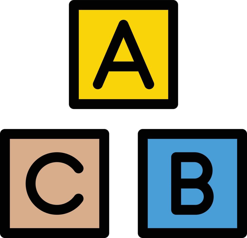 abc bloquea la ilustración vectorial en un fondo. símbolos de calidad premium. iconos vectoriales para concepto y diseño gráfico. vector