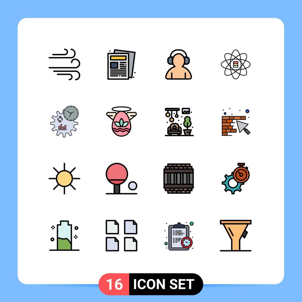 16 Creative Icons Modern Signs and Symbols of management business support dollar scince Editable Creative Vector Design Elements