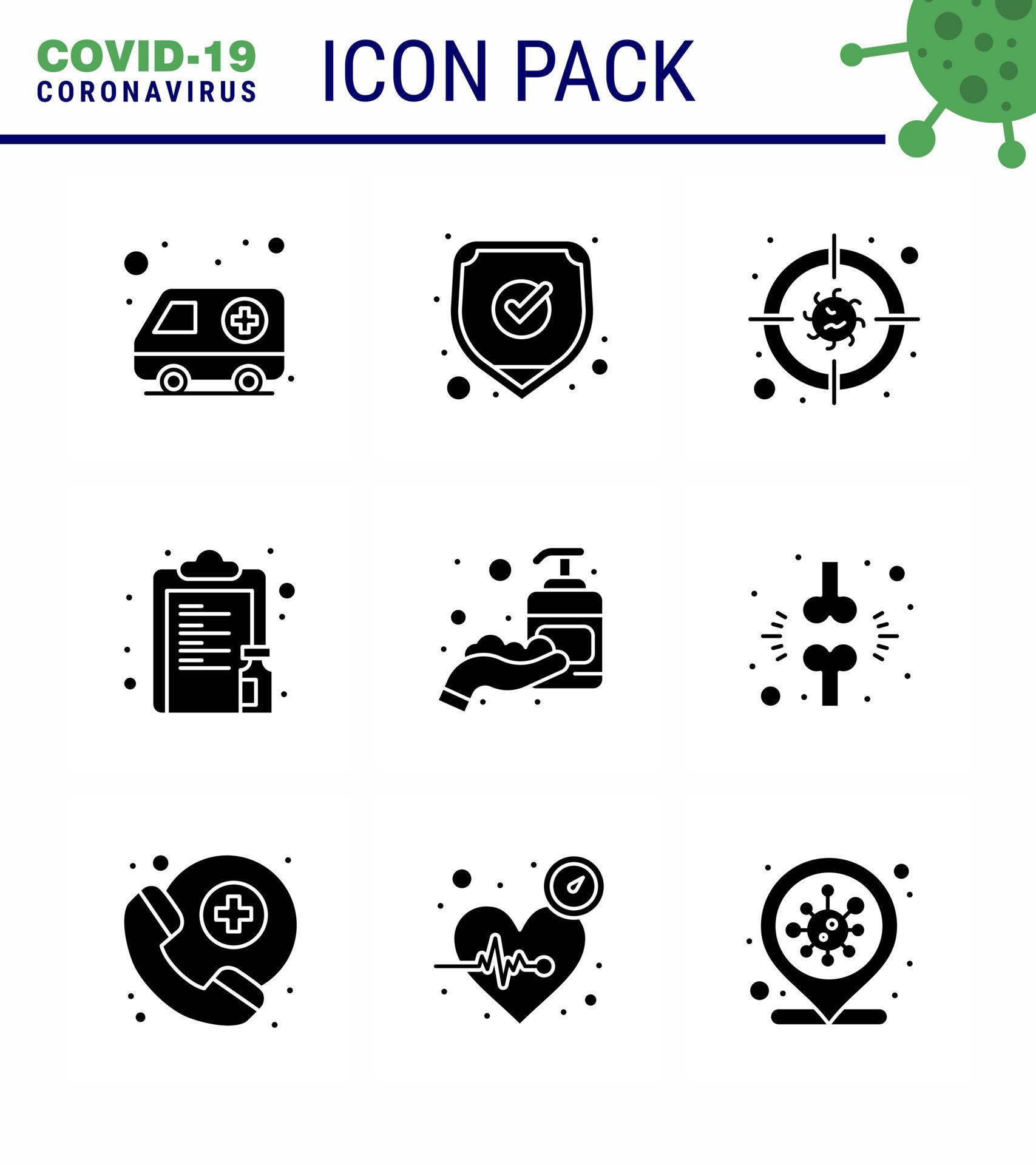 COVID19 corona virus contamination prevention Blue icon 25 pack such as