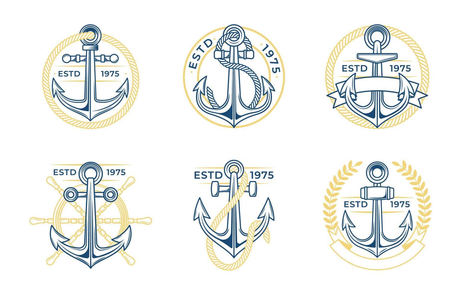 Anchors Logo Set vector