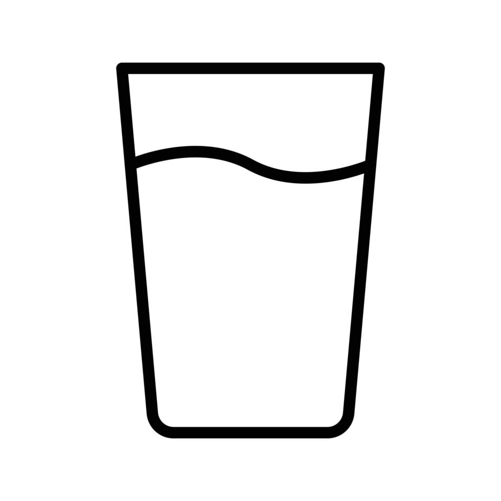 Ilustración de vector de vaso de agua sobre un fondo. Símbolos de calidad premium. Iconos vectoriales para concepto y diseño gráfico.