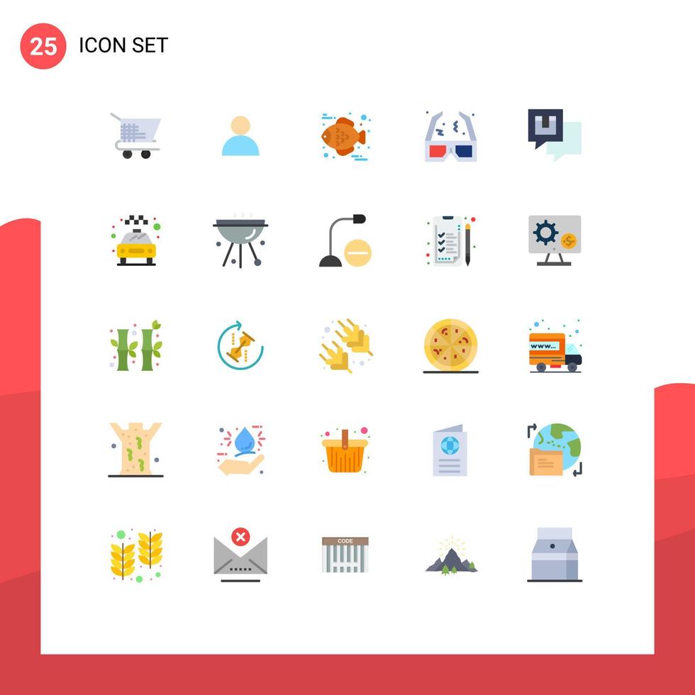 25 Creative Icons Modern Signs and Symbols of shipping feedback thanksgiving delivery cinema Editable Vector Design Elements