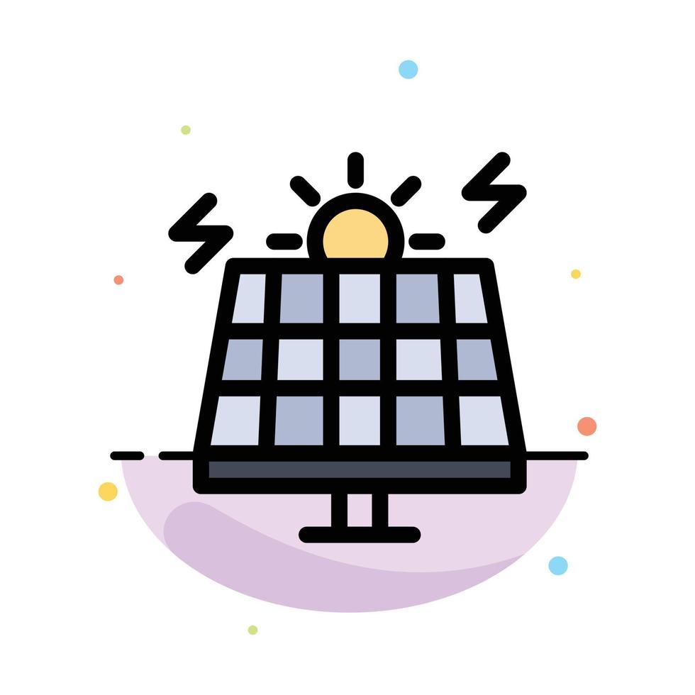 Energy Environment Green Solar Abstract Flat Color Icon Template vector