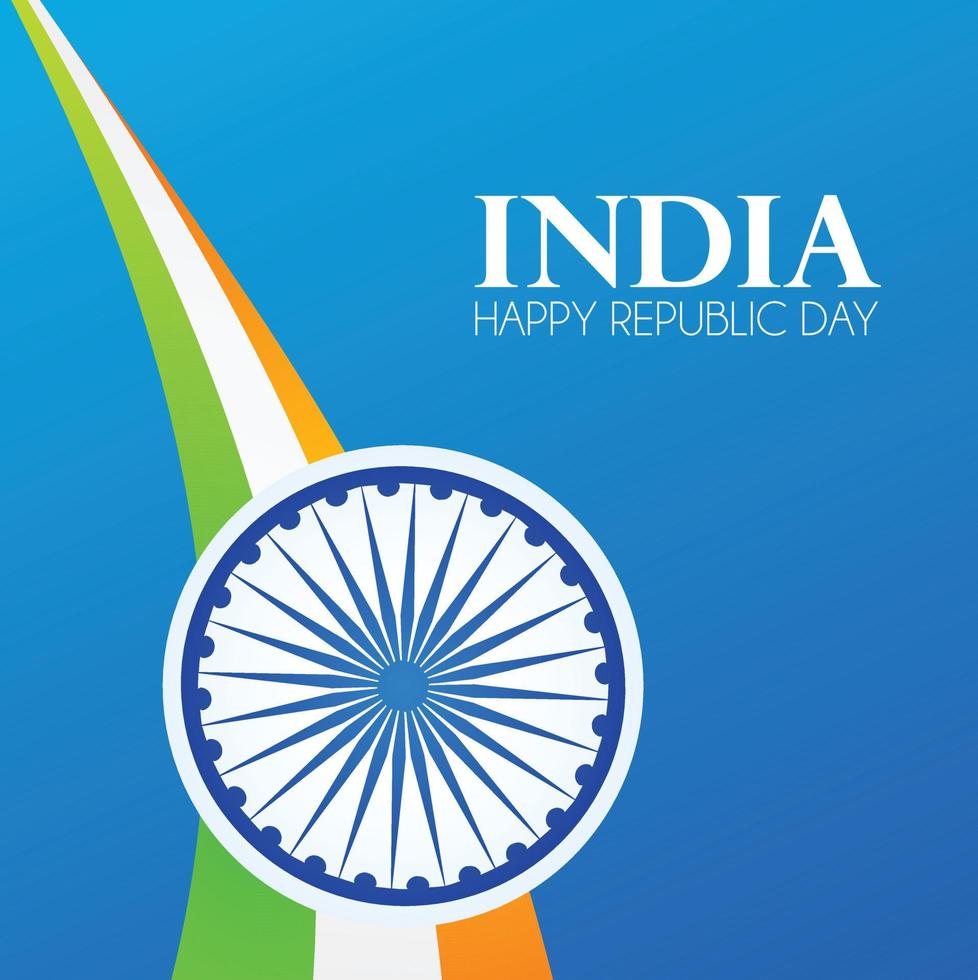 día de la república india 26 de enero fondo indio vector